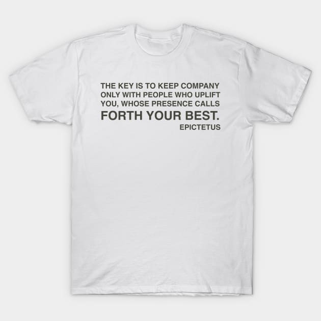 Epictetus Quotes T-Shirt by Kenkenne